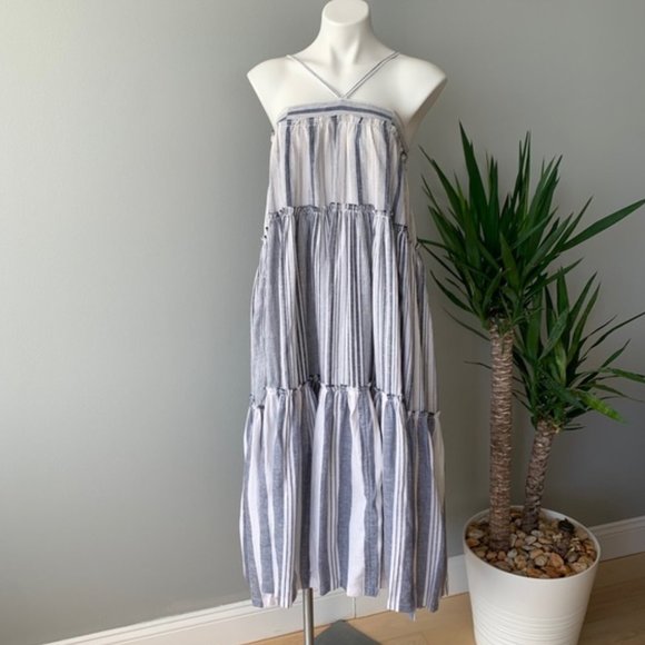 J. Crew Chambray Cover-up Dress In Stripe - Picture 7 of 16